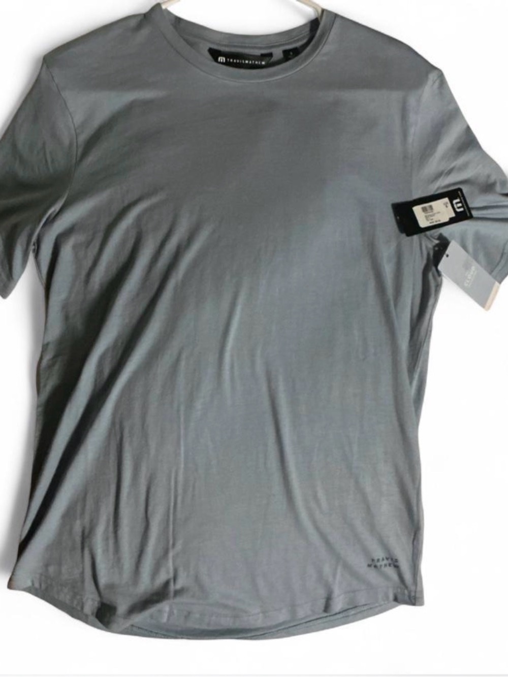 Travis Mathew Men’s Crew Neck T-Shirt — Light Gray